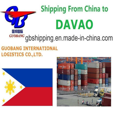 Transporte marítimo rápido e barato de Davao com a Guobang International Logistics Co. Sua melhor opção