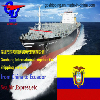 Transporte de navios para o Equador por via marítima Transporte de caminhões de recolha de fornecedores para portos/entrepostos Personalização