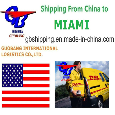 Envio DHL de para Miami Frete Aéreo Marítimo LCL FCL Courier Conveniente Seguro com Serviço Adicional