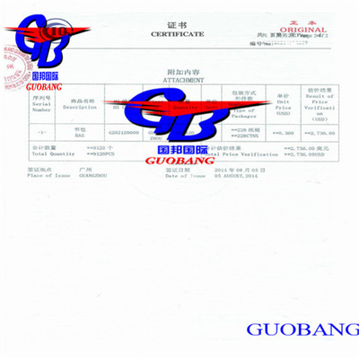 Certificação de origem conveniente CIQ e Fumigation Sosa com serviço de transporte de correio